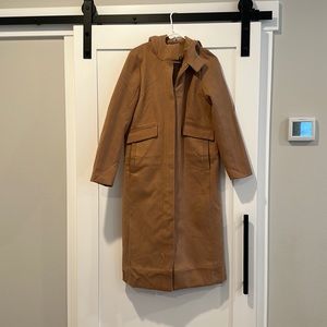 Camel Zip Up Coat